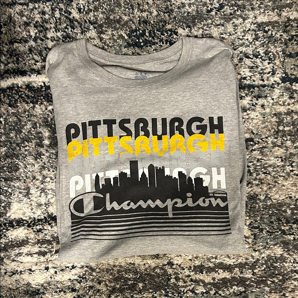 Men’s Champion Gray Pittsburgh Tee